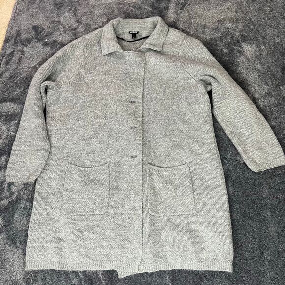Torrid Grey Notched Collar Sweater Coat Size 2/ 2X - Picture 3 of 6